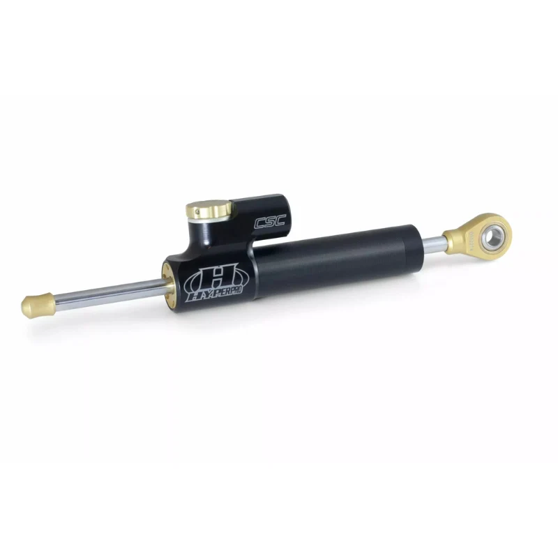 Amortecedor de direção CSC corrida 75 invertido - Preto/Dourado Hyperpro