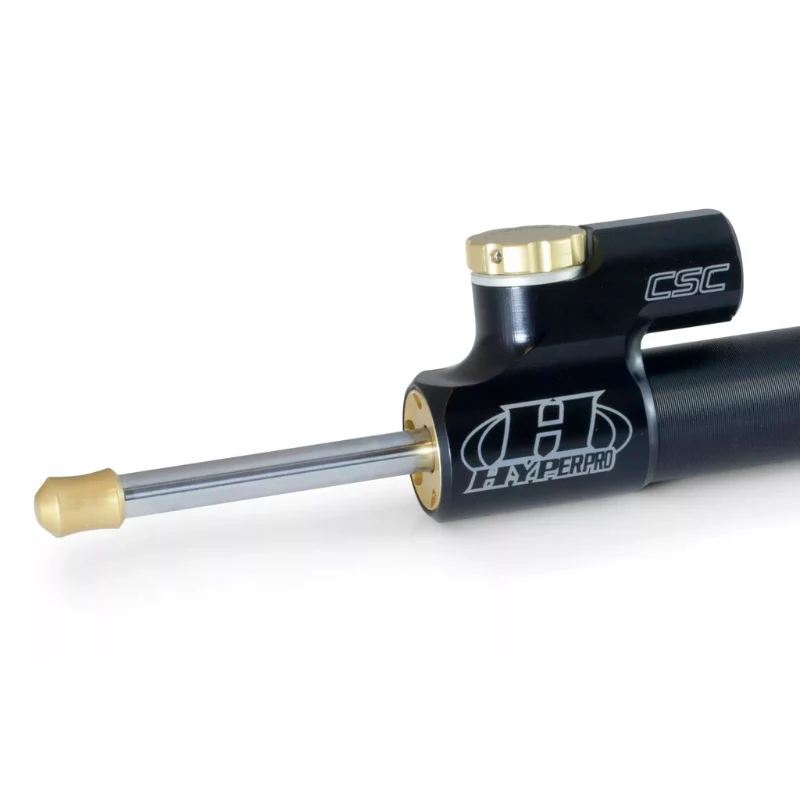 Amortecedor de direção CSC corrida 75 invertido - Preto/Dourado Hyperpro