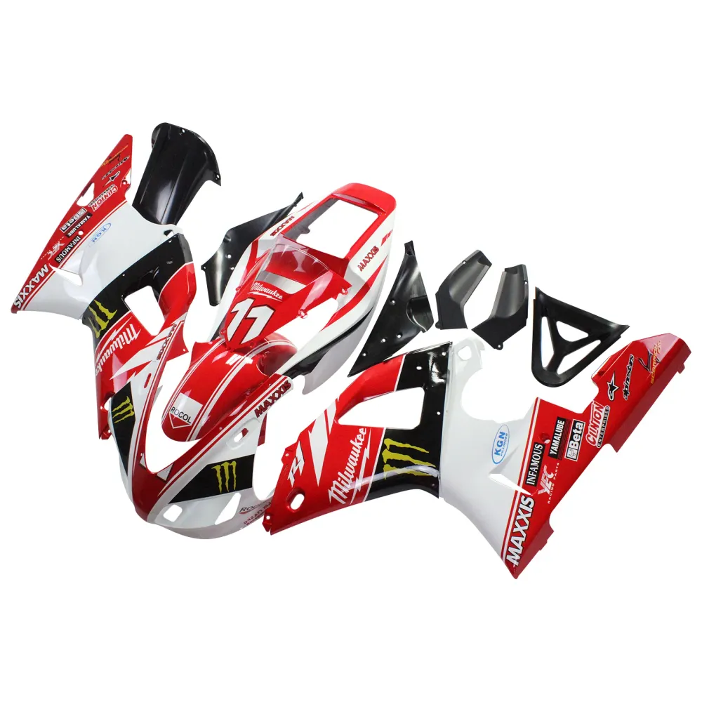 1998-1999 Yamaha YZF 1000 R1 Kit de carenagem de injeção de injeção Plástico ABS #109 Amotopart