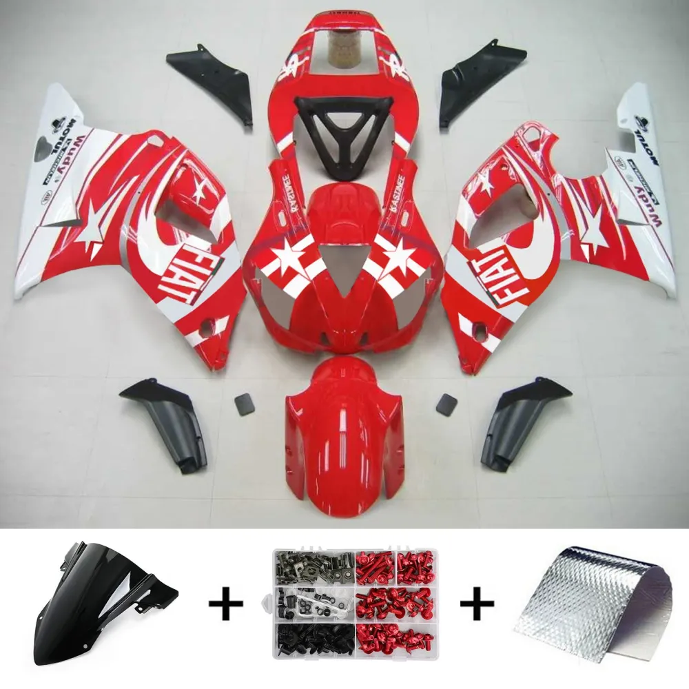1998-1999 Yamaha YZF 1000 R1 Kit de carenagem de injeção Plástico ABS #106 Amotopart