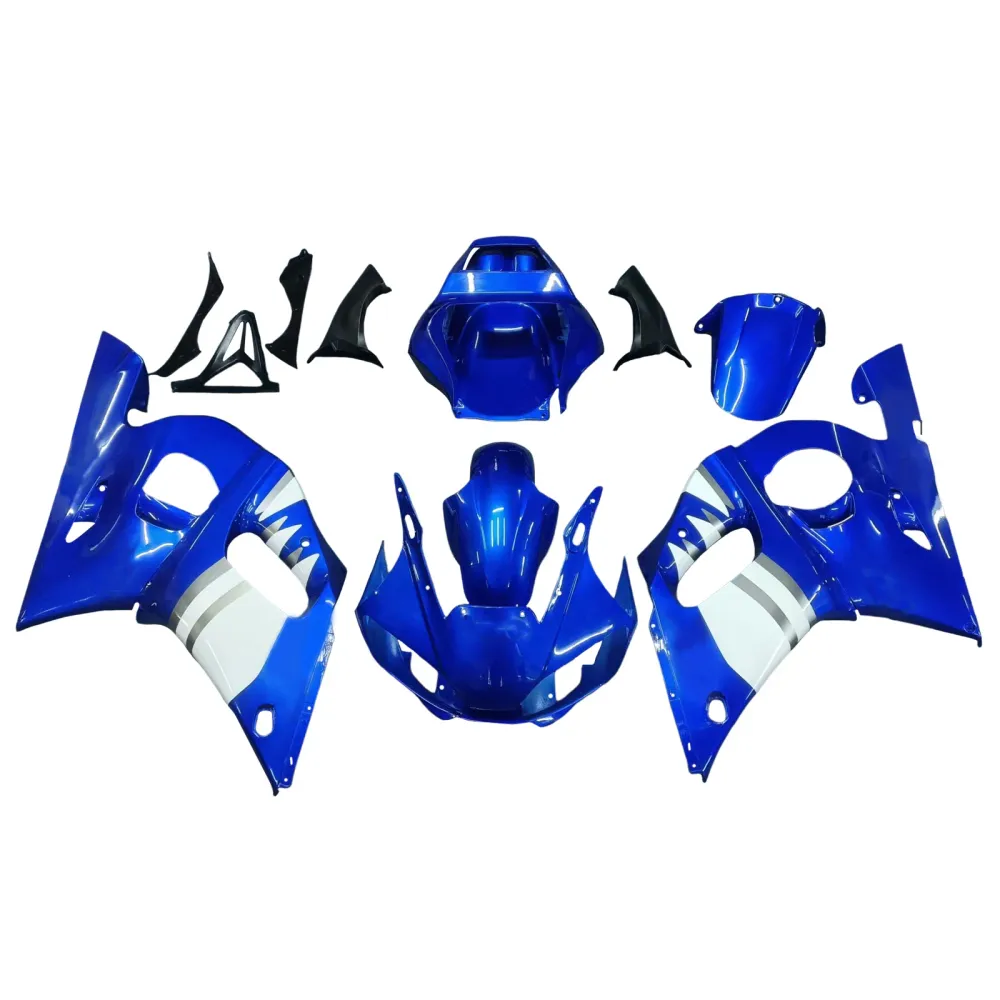 1998-2002 Yamaha YZF 600 R6 Kit de carenagem de injeção Plástico ABS #107 Amotopart