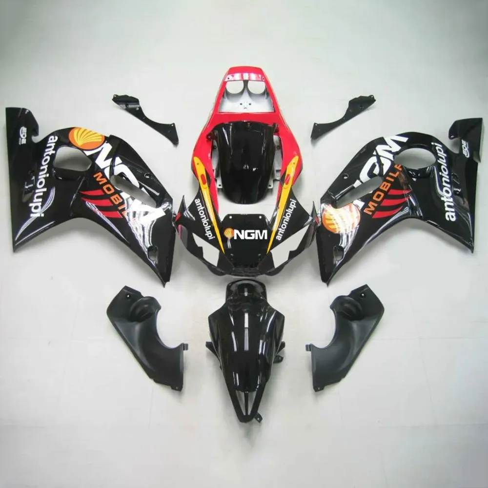 1998-2002 Yamaha YZF 600 R6 Kit de carenagem de injeção de injeção Plástico ABS #121 Amotopart