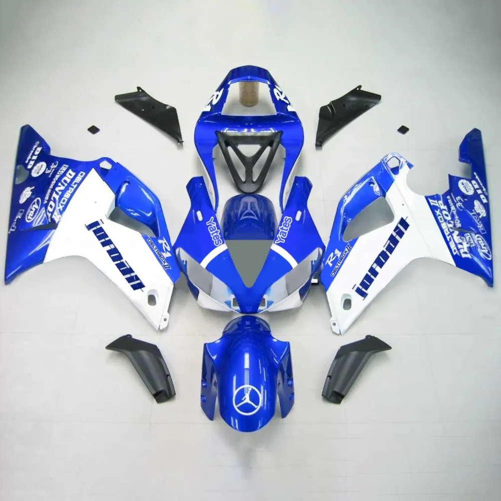2000-2001 Yamaha YZF 1000 R1 Kit de carenagem de injeção Plástico ABS #109 Amotopart