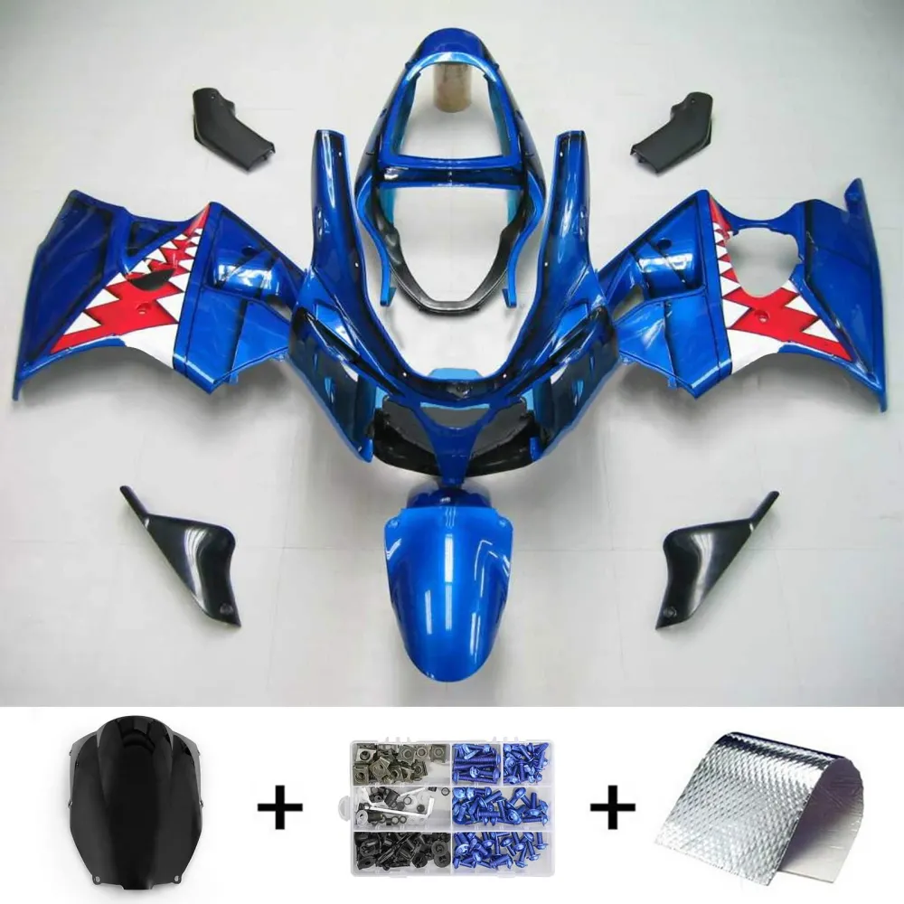 2000-2002 Kawasaki ZX6R Faining Blue Shark Kit Amotopart