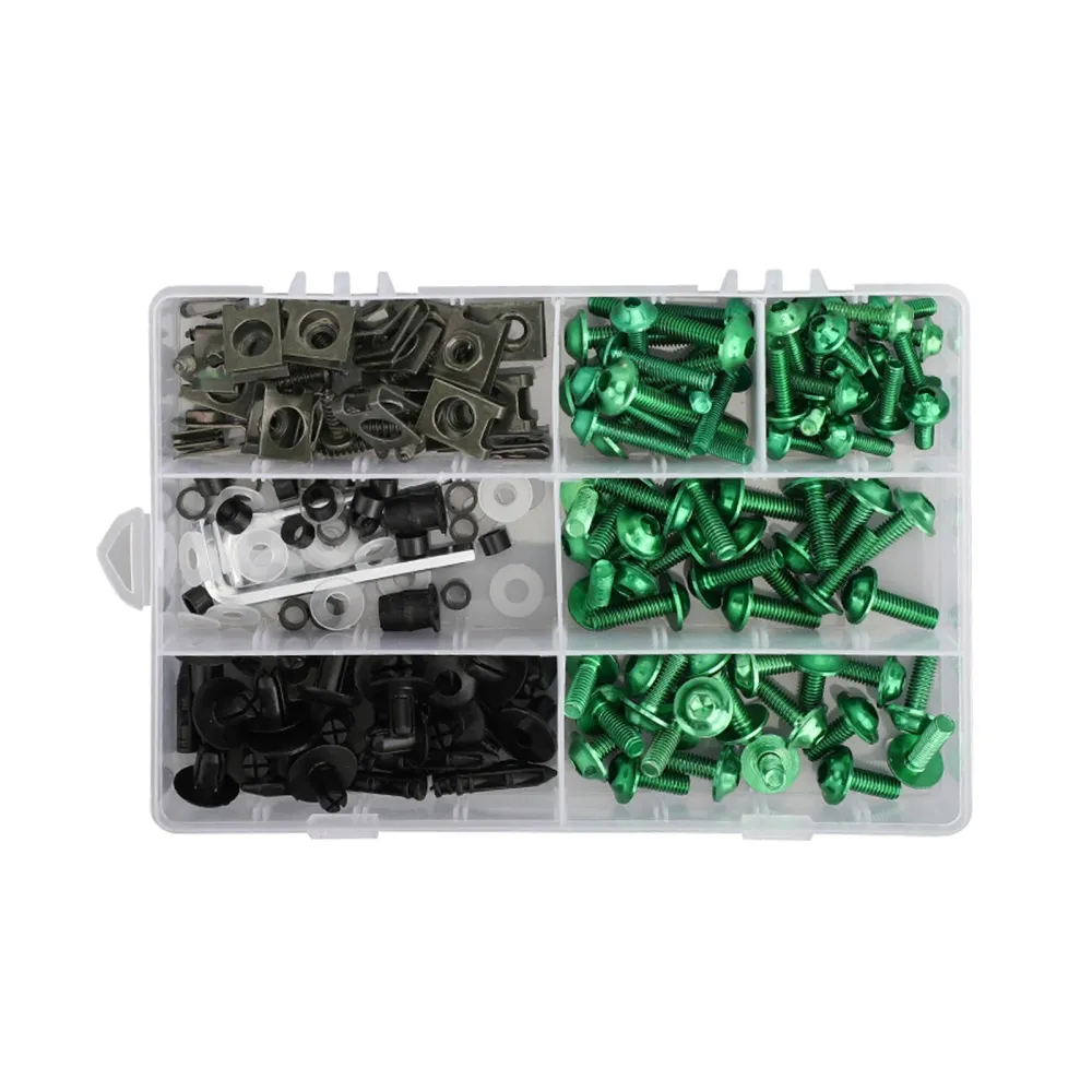 2000-2002 Kawasaki ZX6R Fansing Black Green Kit Amotopart