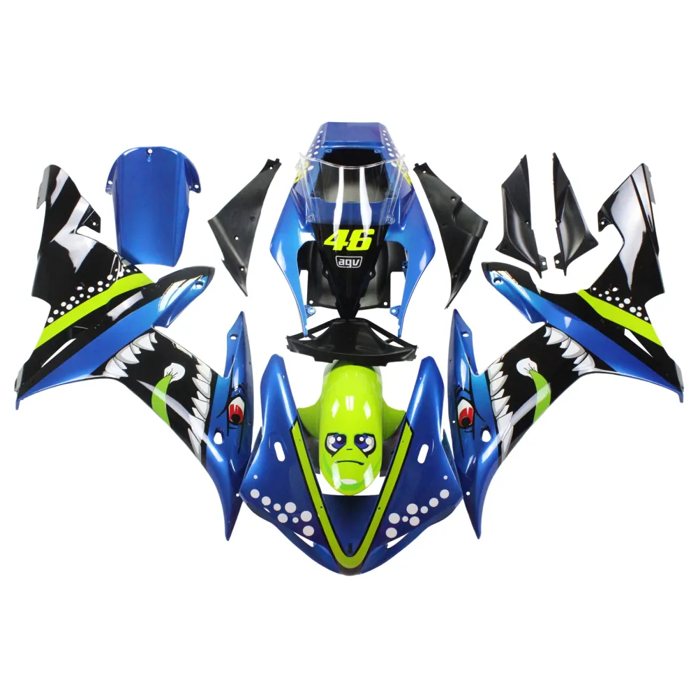 2002-2003 Yamaha YZF 1000 R1 Kit de carenagem de injeção AMOTOPT KIT BOYWORK ABS #115 Amotopart