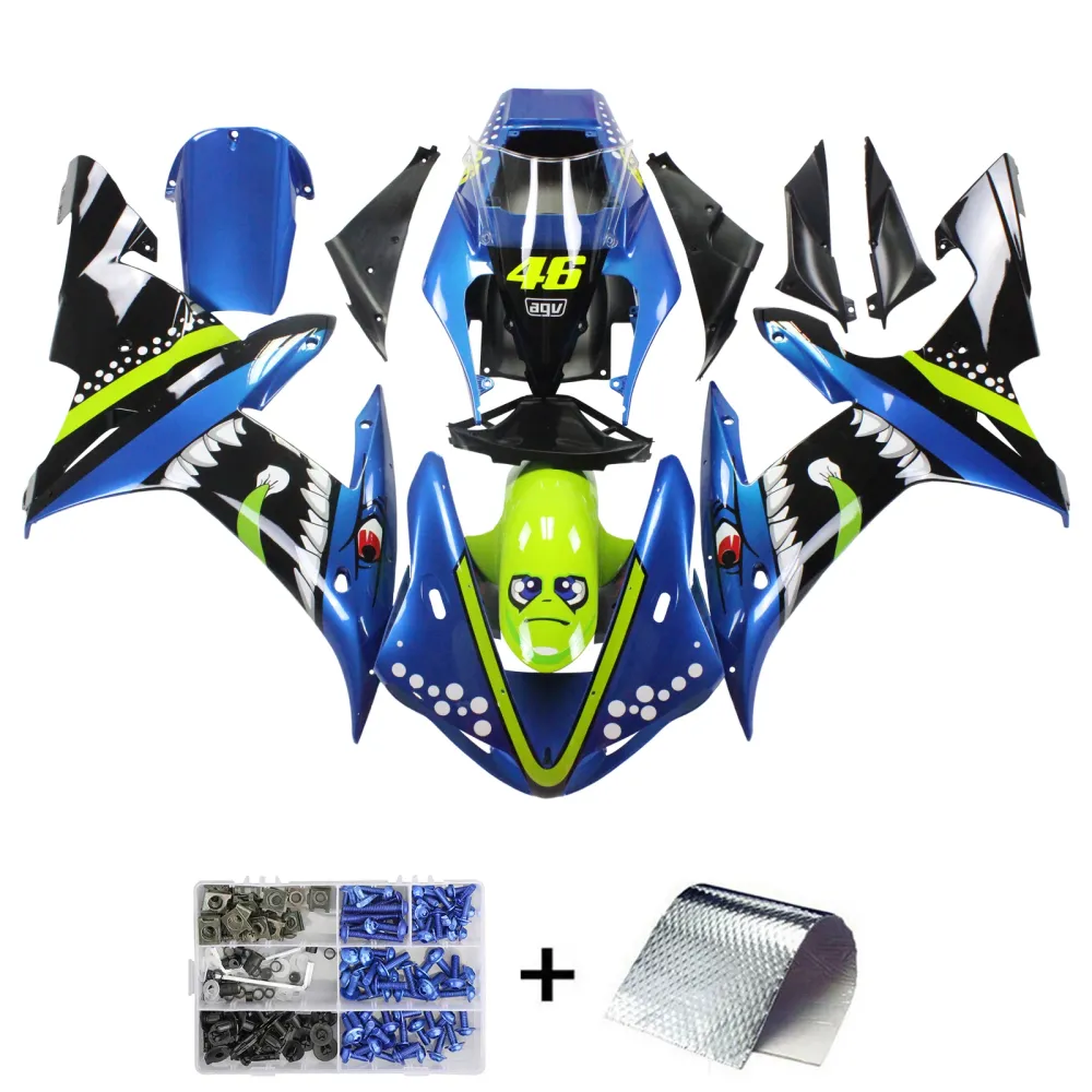 2002-2003 Yamaha YZF 1000 R1 Kit de carenagem de injeção AMOTOPT KIT BOYWORK ABS #115 Amotopart