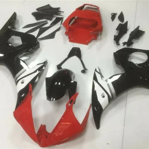 2003-2004 Kit de plástico de injeção de carenagem ajustado para yamaha yzf r6 vermelho branco genérico Amotopart