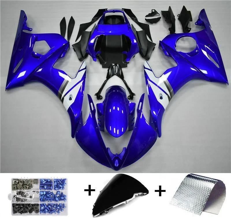 2003-2004 Yamaha Yzf R6 Faining Blue White Kit Amotopart