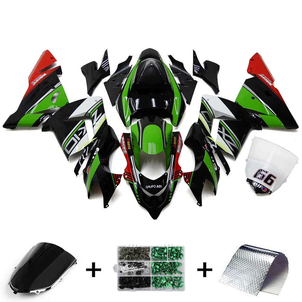 2004-2005 Kawasaki ZX10R Kit de carenagem de injeção de AMOTOPART PLÁSTICO ABS #120