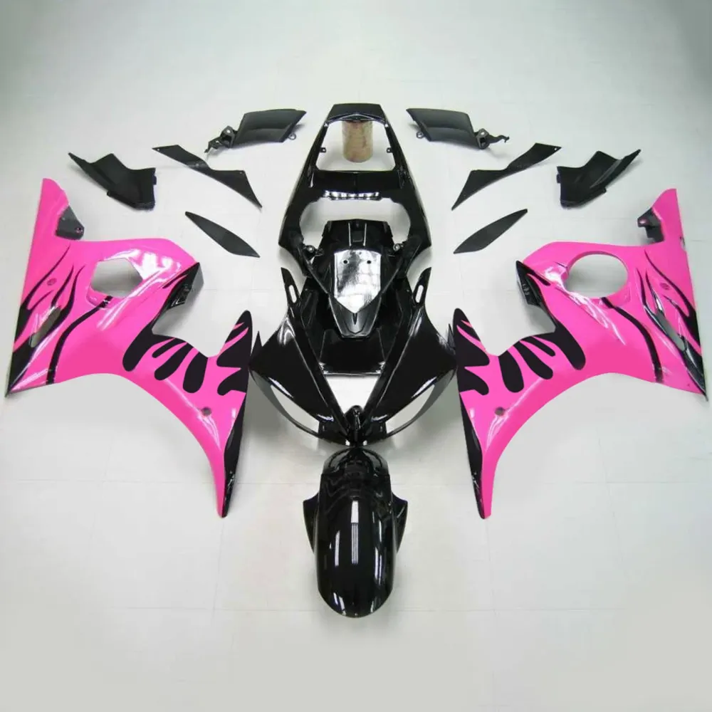2005 Yamaha YZF 600 R6 Kit de carenagem de injeção Plástico ABS #133 Amotopart