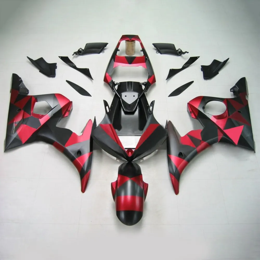 2005 Yamaha YZF 600 R6 Kit de carenagem de injeção Plástico ABS #157 Amotopart
