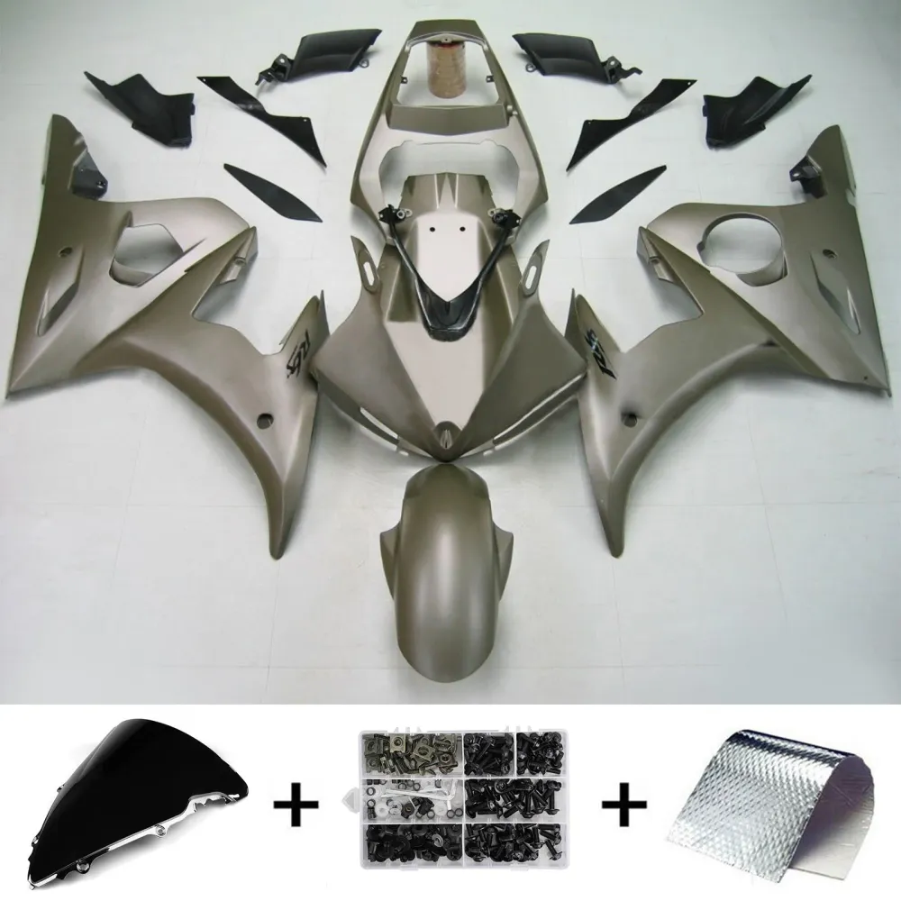 2005 Yamaha YZF 600 R6 Kit de carenagem de injeção de injeção Plástico ABS #148 Amotopart