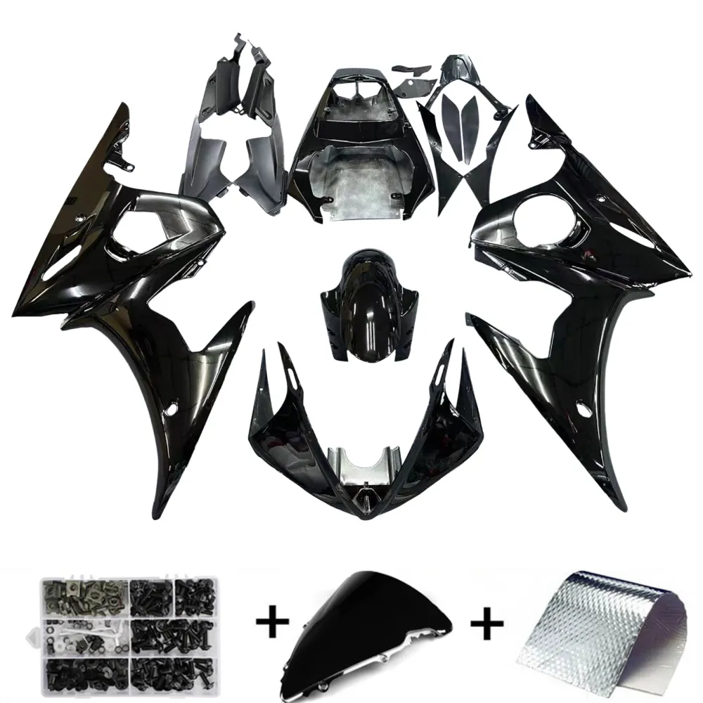 2005 Yamaha Yzf R6 Faining Gloss Black Kit Amotopart