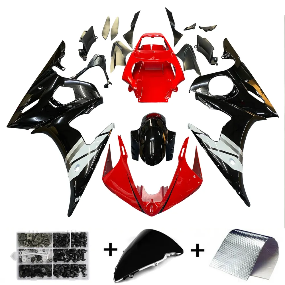2005 Yamaha Yzf R6 Faining Red White Kit Amotopart