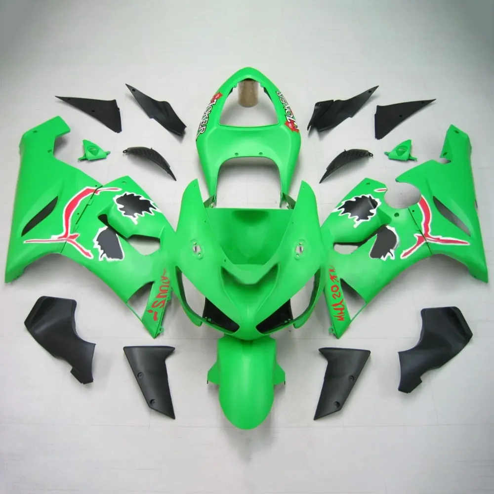 2005-2006 Kawasaki ZX6R 636 Kit de carenagem de injeção AMOTOPT ABS PLÁSTICO DE PLÁSTICOS #114 Amotopart