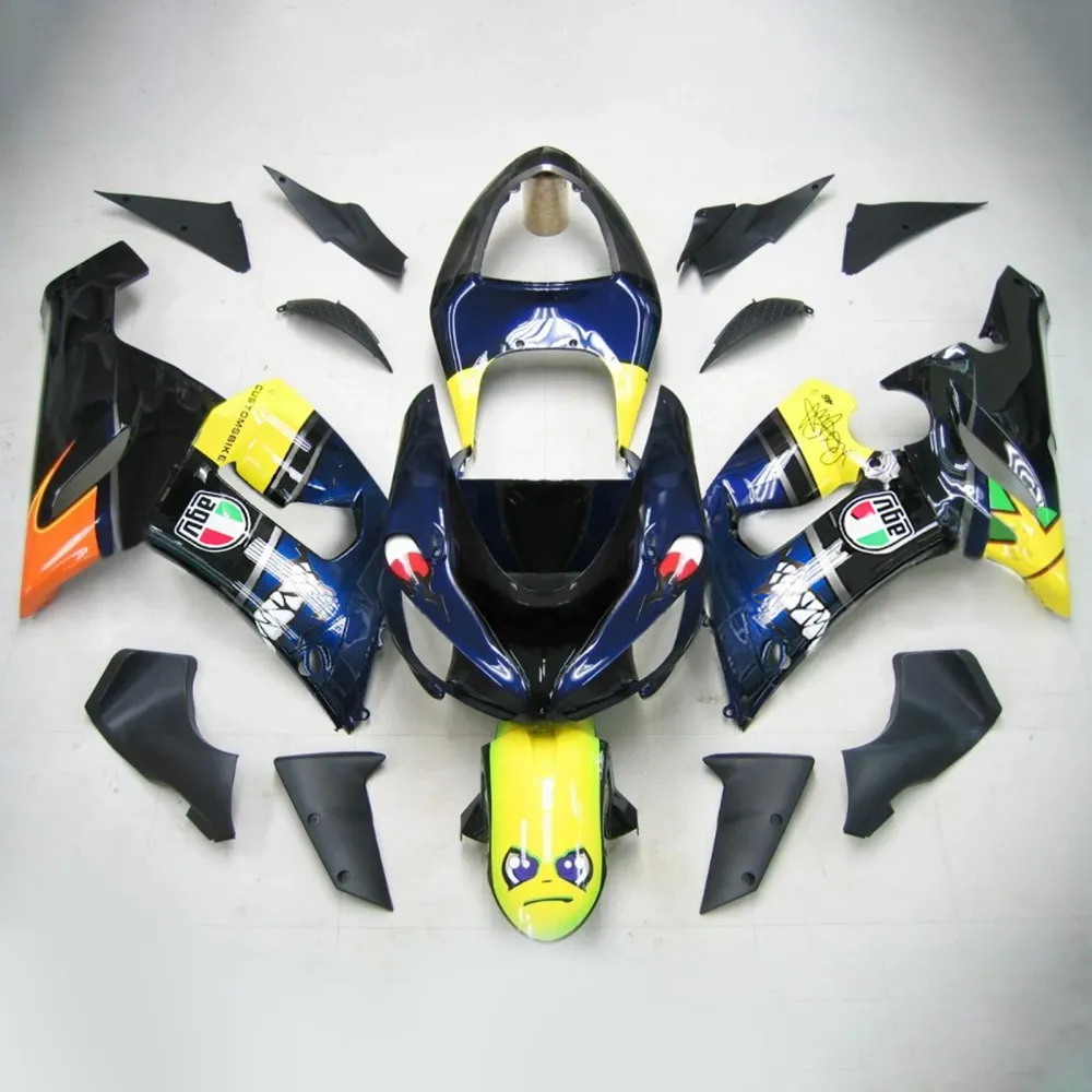 2005-2006 Kawasaki ZX6R 636 Kit de carenagem de injeção de AMOTOPT ABS PLÁSTICO DE PLÁSTICOS #102 Amotopart