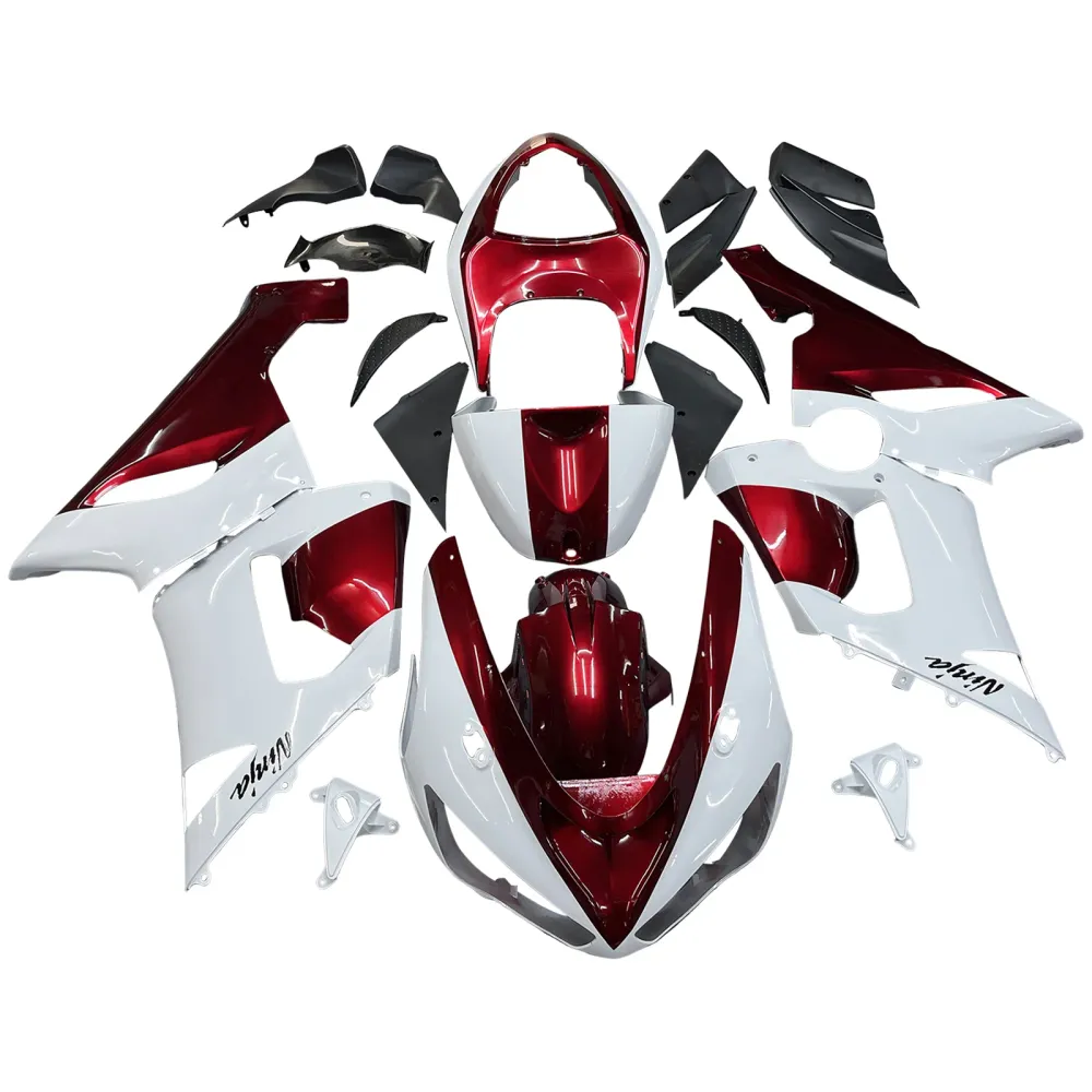 2005-2006 Kawasaki ZX6R 636 Kit de carenagem de injeção de AMOTOPT ABS PLÁSTICO DE PLÁSCOM #140 Amotopart