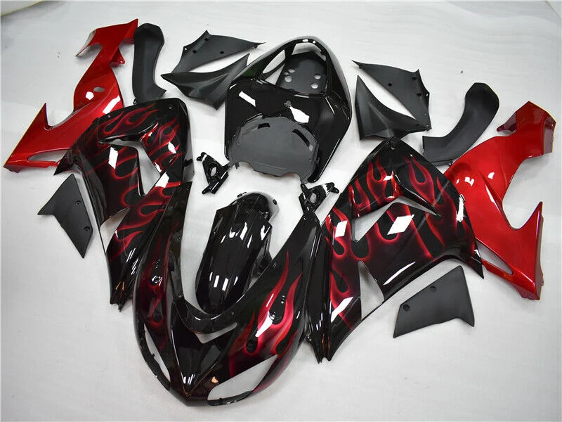 2006-2007 Kawasaki ZX10R Fansinging Red Flame Flame Kit Amotopart