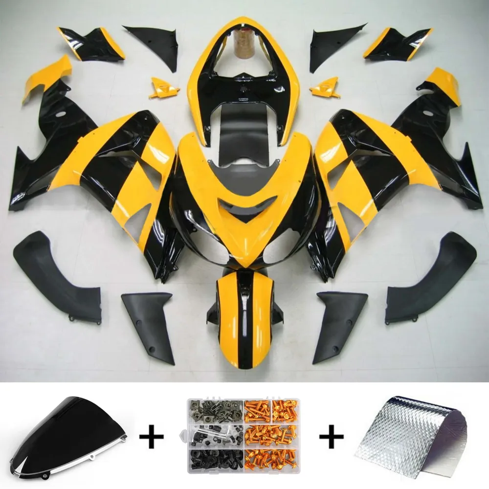 2006-2007 Kawasaki ZX10R Kit de carenagem de injeção AMOTOPART PLÁSTICO ABS #124