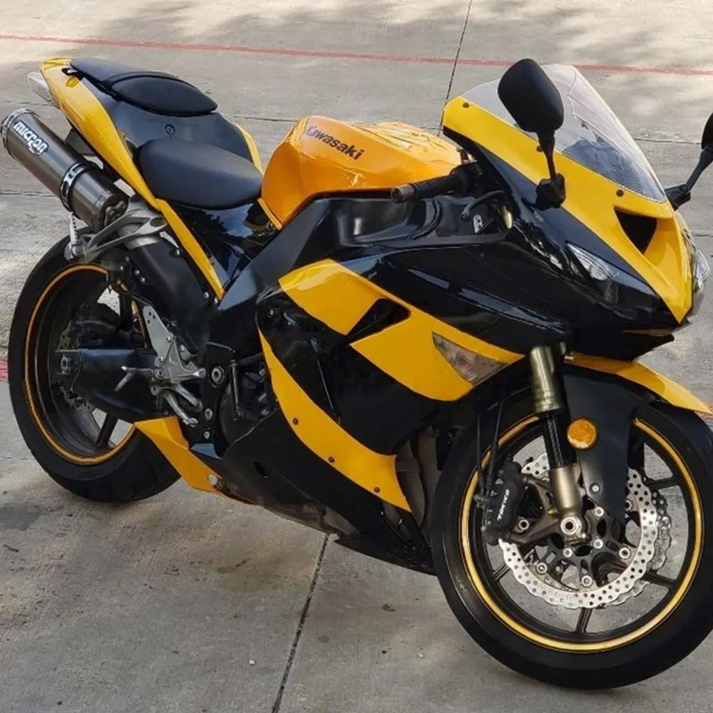 2006-2007 Kawasaki ZX10R Kit de carenagem de injeção AMOTOPART PLÁSTICO ABS #124