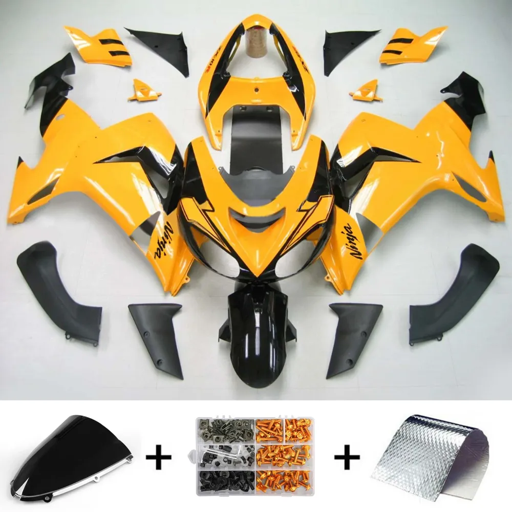 2006-2007 Kawasaki ZX10R Kit de carenagem de injeção AMOTOPART PLÁSTICO ABS #122