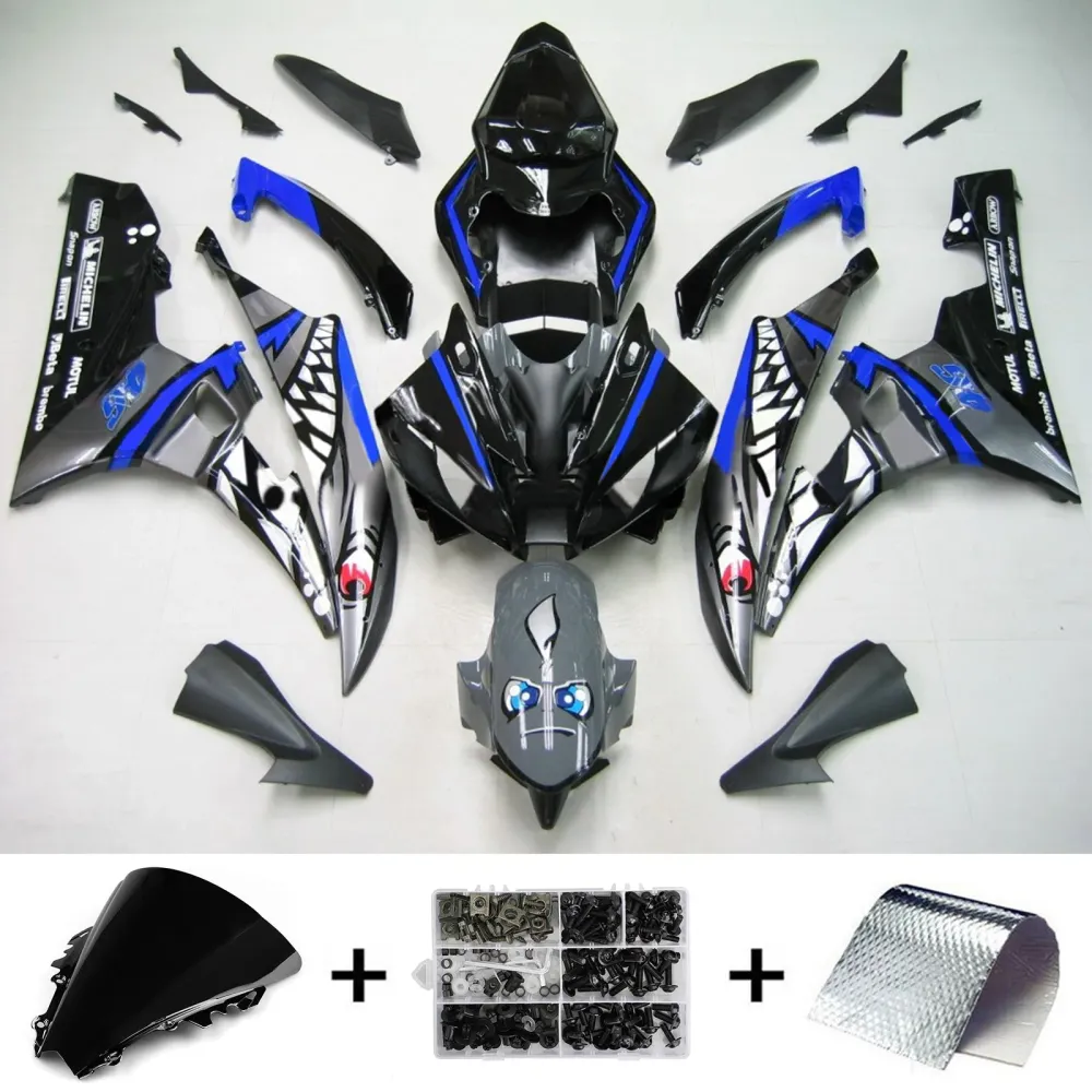 2006-2007 Yamaha YZF 600 R6 Kit de carenagem de injeção AMOTOTART ABS PLÁSTICO DE PLÁSTICOS #136 Amotopart