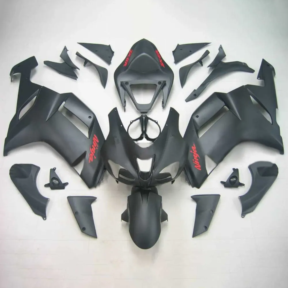 2007-2008 Kawasaki ZX6R 636 Kit de carenagem de injeção de AMOTOPT ABS PLÁSTICO DE PLÁSTICOS #116 Amotopart