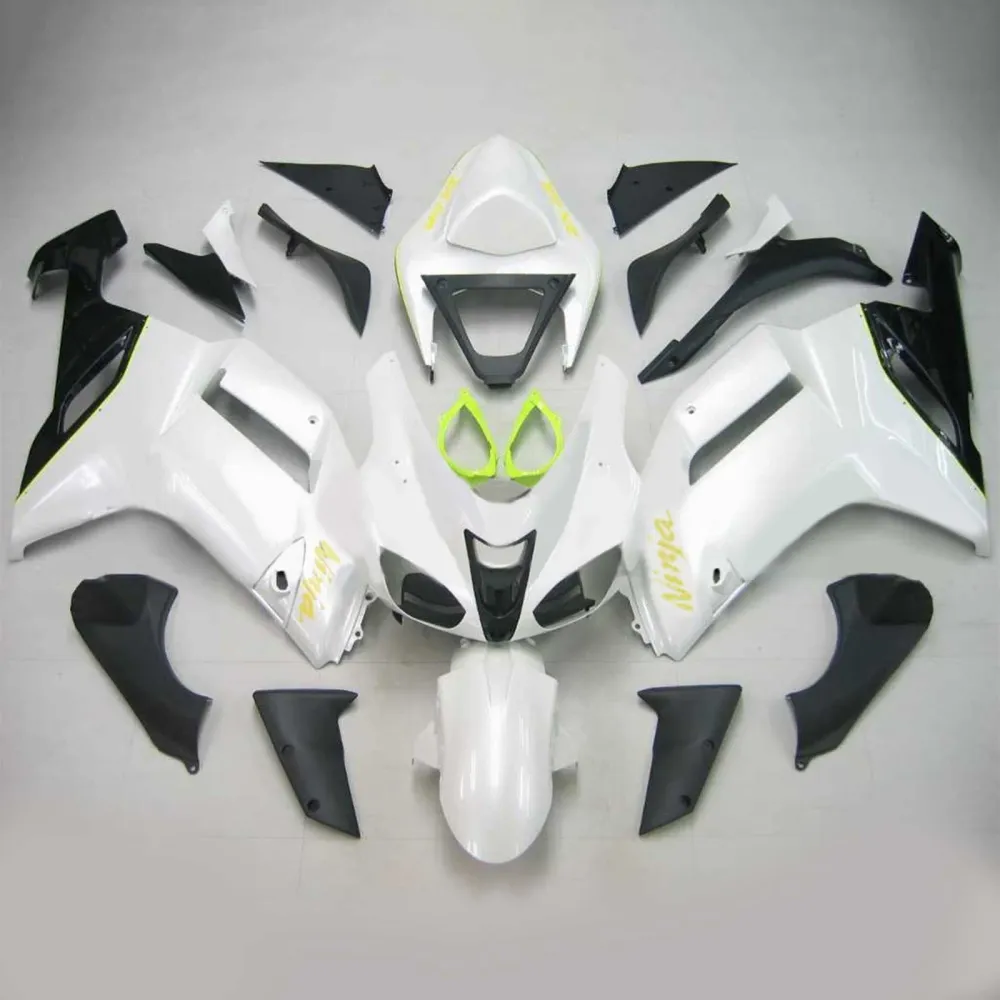2007-2008 Kawasaki ZX6R 636 Kit de carenagem de injeção de AMOTOPT ABS PLÁSTICO DE PLÁSCOM #108 Amotopart