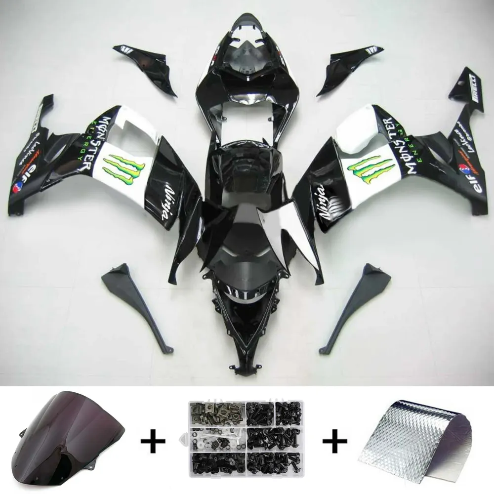 2008-2010 Kawasaki ZX10R Kit de carenagem de injeção AMOTOPT KIT BOYWORK ABS #101 Amotopart