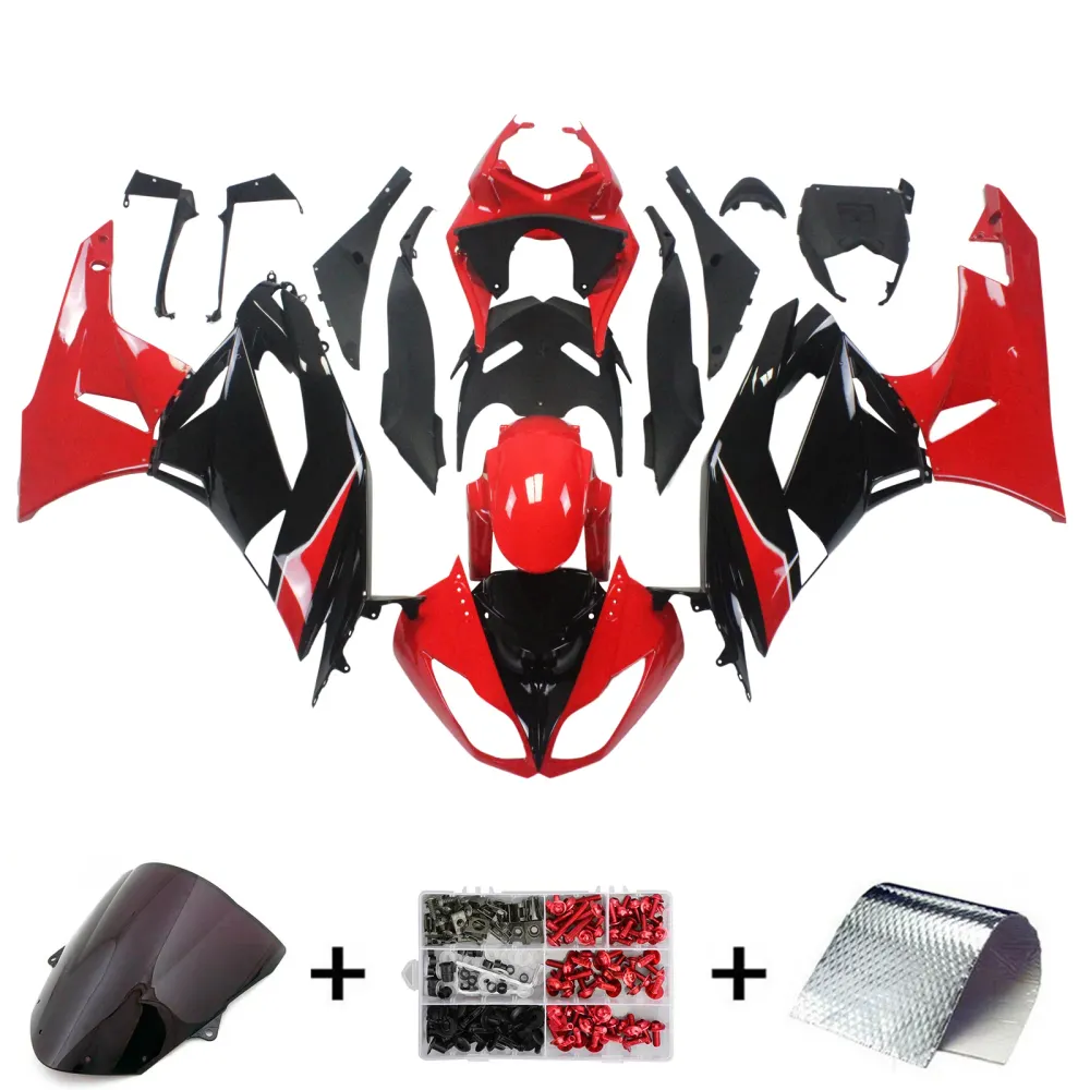 2009-2012 Kawasaki ZX6R 636 Kit de carenagem de injeção de AMOTOTT PLÁSTICO ABS #112 Amotopart