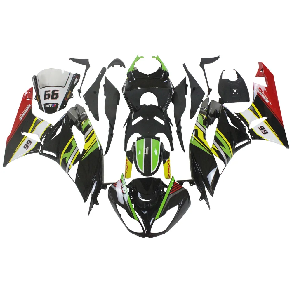 2009-2012 Kawasaki ZX6R 636 Kit de carenagem de injeção de AMOTOTT PLÁSTICO ABS #102 Amotopart