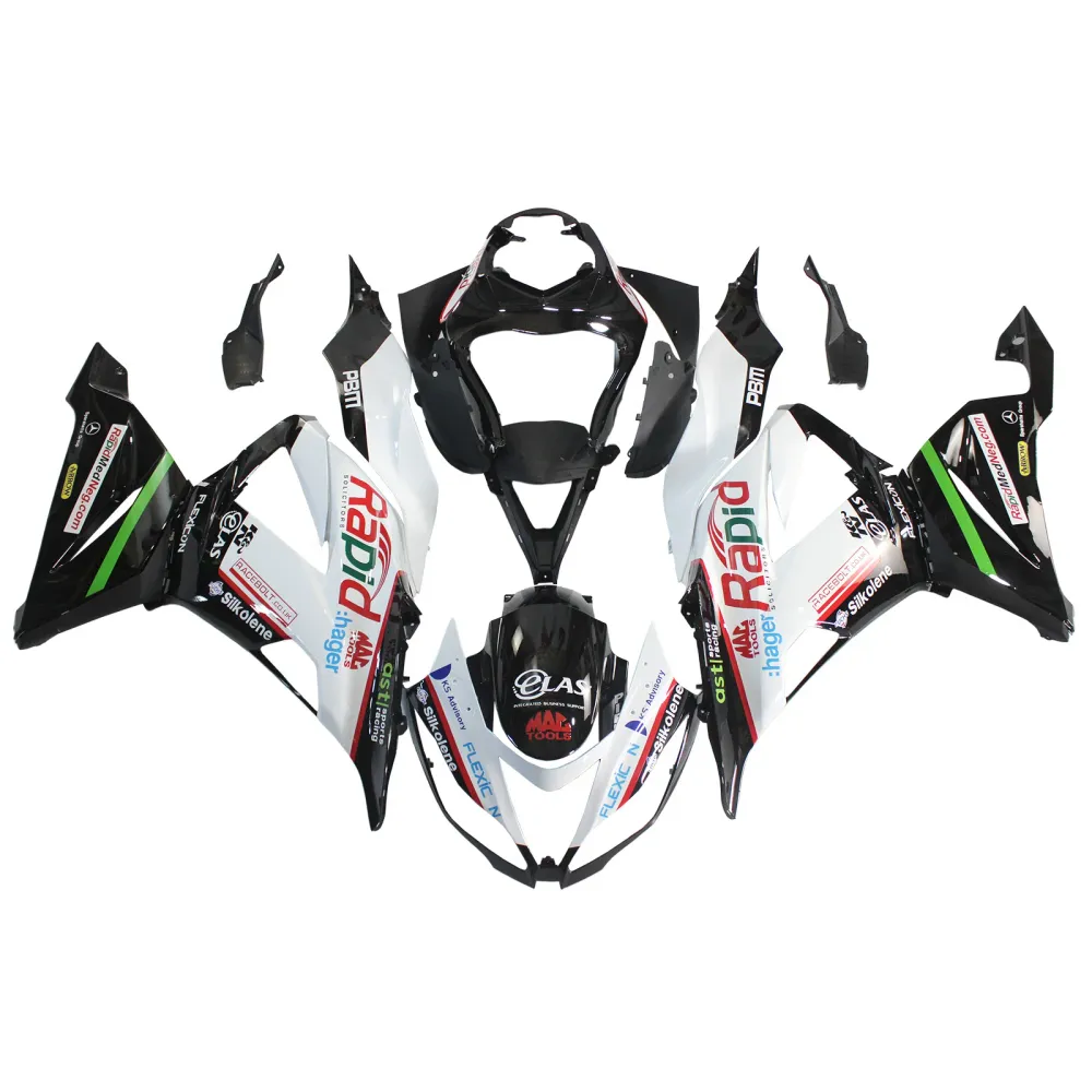 2013-2018 Kawasaki ZX6R 636 Kit de carenagem de injeção de AMOTOTT PLÁSTICO ABS #107 Amotopart