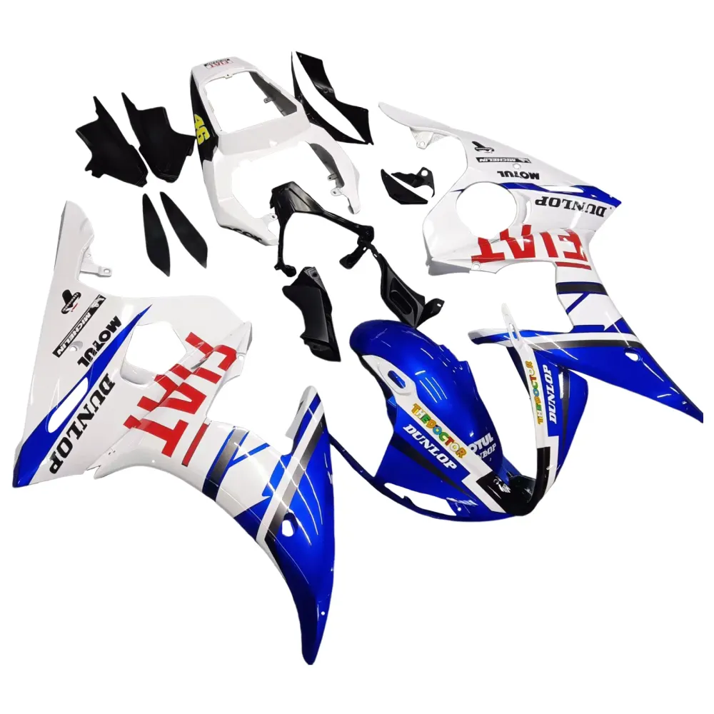 Yamaha R6 2003-2004 & Kit de carenagem branca multicolorida YZF R6S 2006-2009 Amotopart