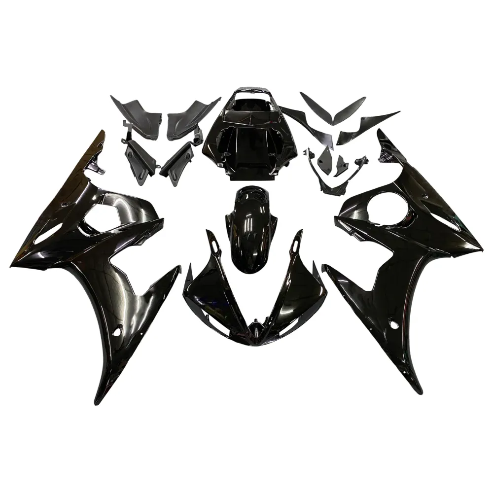 Yamaha R6 2003-2004 & Kit de carenagem preta YZF R6S 2006-2009 Amotopart