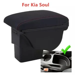 Apoio de braço do console central Premium 3 portas USB Kia Soul 2010 2014