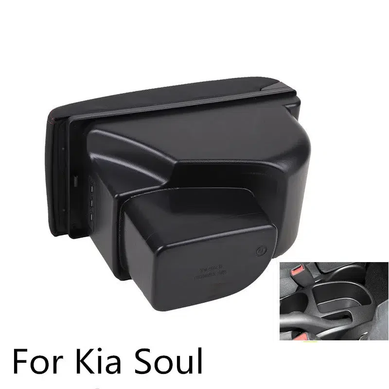 Apoio de braço do console central Premium 3 portas USB Kia Soul 2010 2014