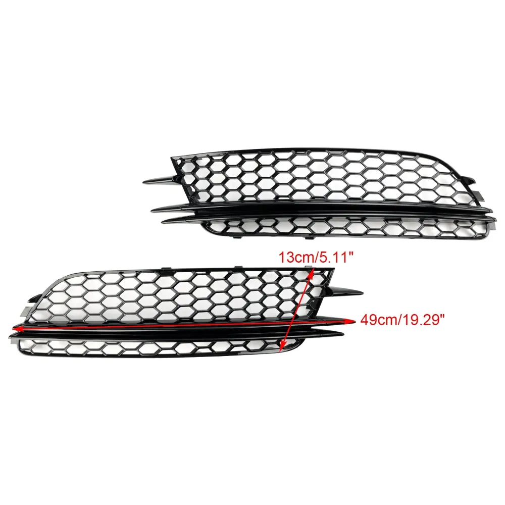Audi A6 4G C7 2012-2015 2PCS Front Fog Tampa de luz Luz de pára-choques Grade