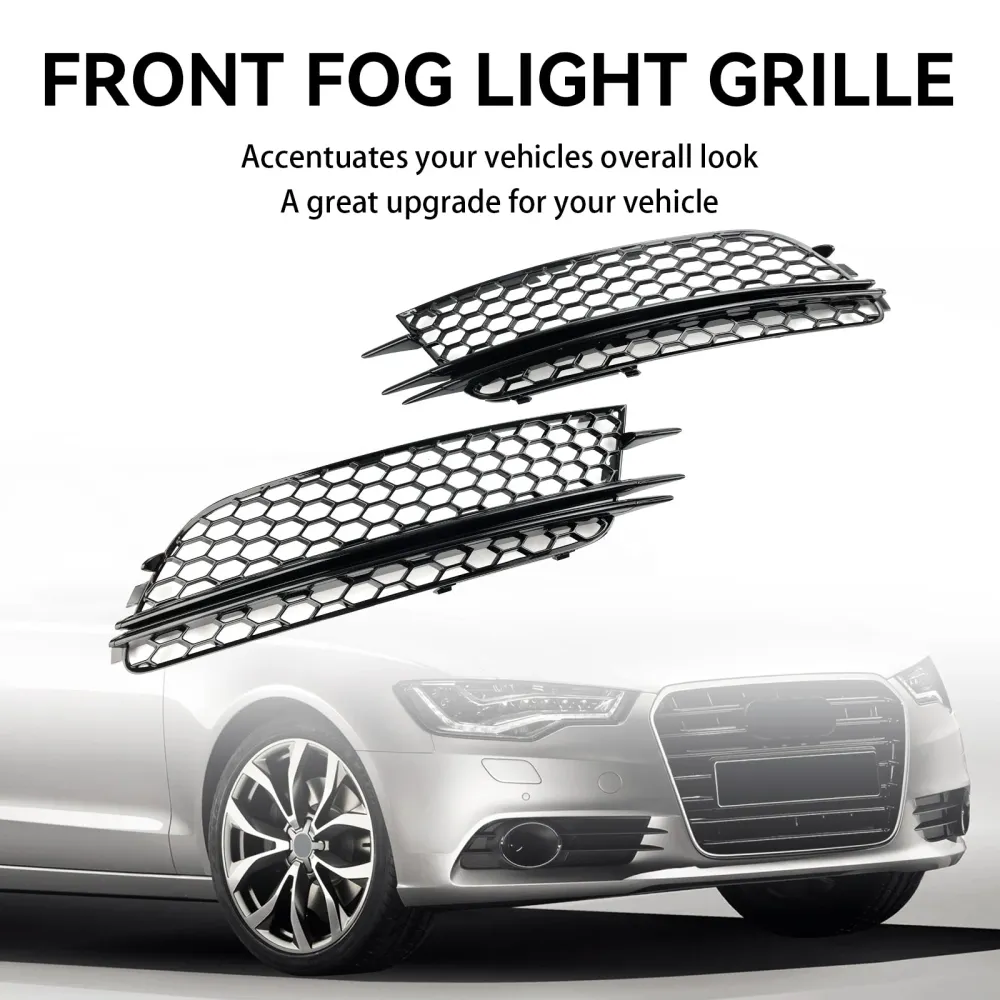 Audi A6 4G C7 2012-2015 2PCS Front Fog Tampa de luz Luz de pára-choques Grade