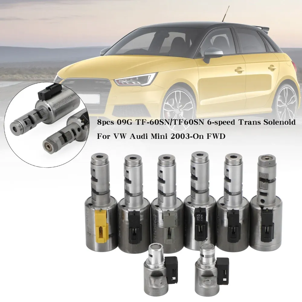 VW Audi Mini 2003-on FWD 8PCS 09G TF-60SN/TF60SN 6 velocidades trans solenóides