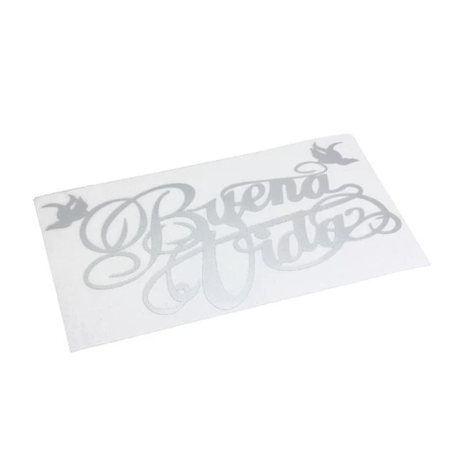 Autocolante Buena Vida, 15cm, cromado