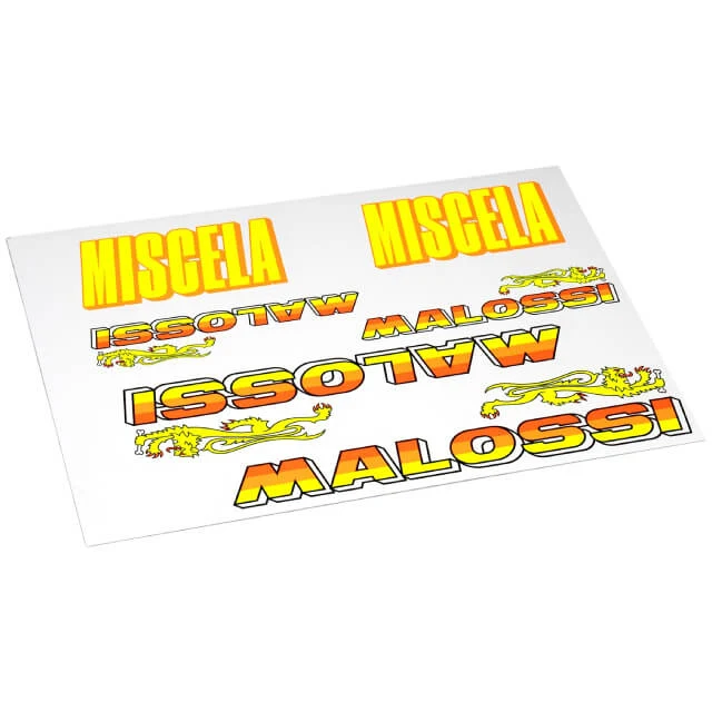 Autocolantes Malossi fluorescentes Vintage 17x25cm