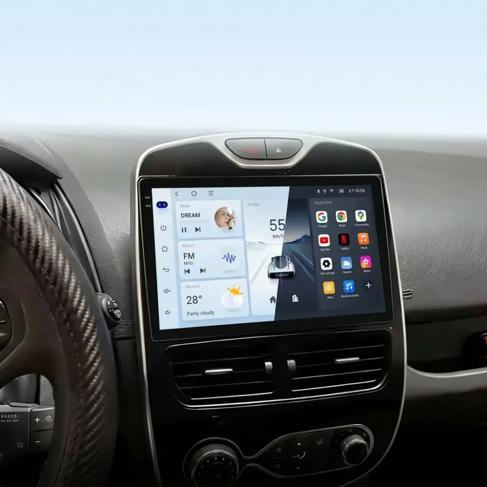 Auto‑rádio BKAP Android 15 para Renault Clio 4 (2012–2019) | 6GB/64GB CarPlay Sem Fios