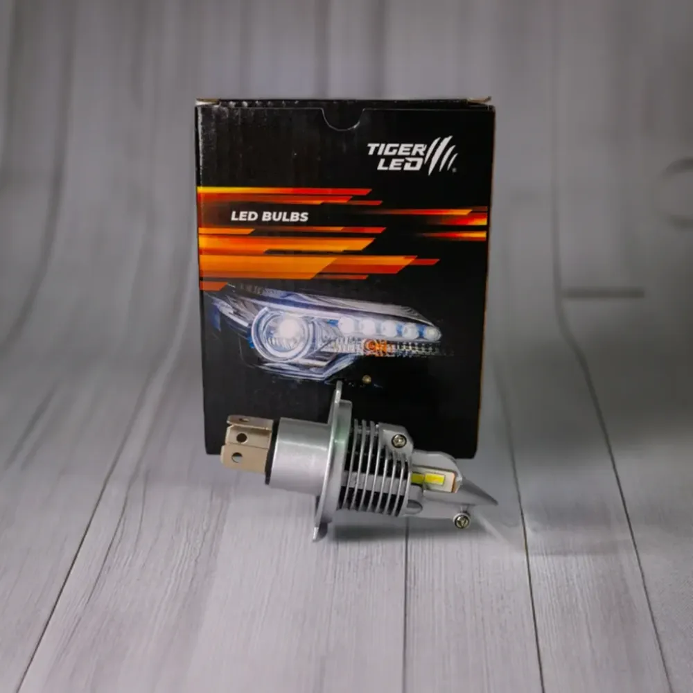 Ampolleta H4 Led Moto Luz Blanca 6000k 12v Fighter 8000 L AutoRepuestos CF