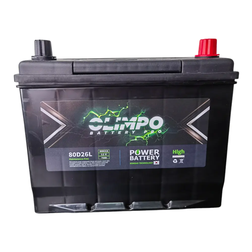 Bateria 70ah Olimpo 80d26l Nx1 10-5l Cca 600 (-+) AutoRepuestos CF