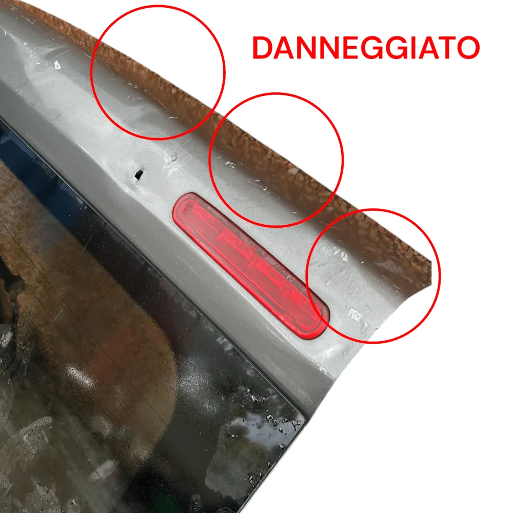 Baggagliaio (traseira esquerda cinza escuro escuro Doblo Glazed (2009> 2022) porta / porta / porta