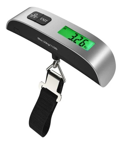 Balanç De Mão Digital Pesa Bagagem Mala Visor Lcd Até 50kg