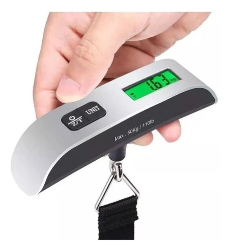 Balanç De Mão Digital Pesa Bagagem Mala Visor Lcd Até 50kg