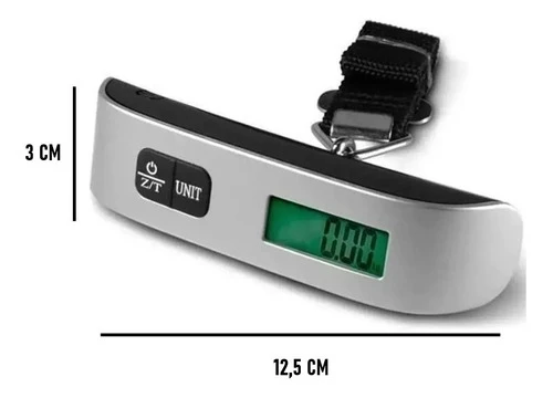 Balanç De Mão Digital Pesa Bagagem Mala Visor Lcd Até 50kg