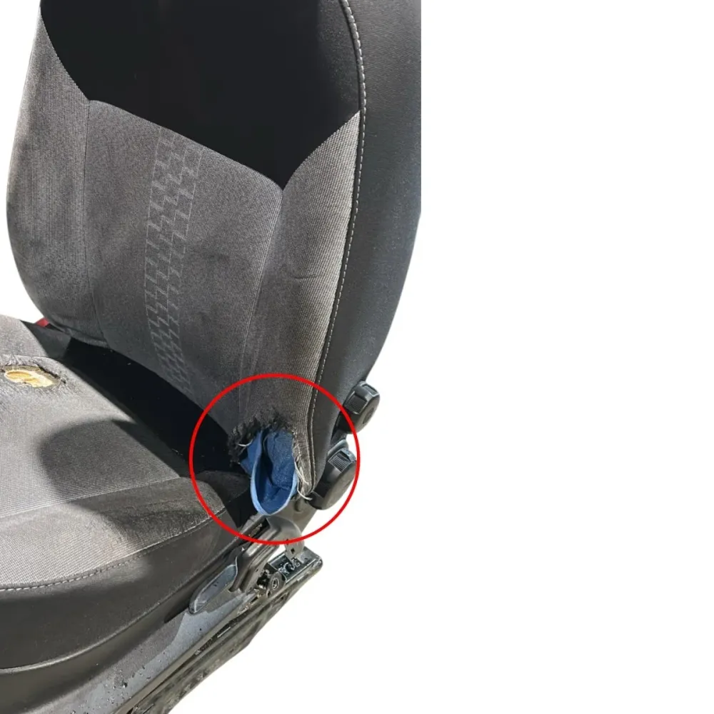 Banco dianteiro do condutor Fiat Fiorino (2016 > ) motorista em tecido preto e cinza